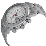Gucci G Chrono Chronograph White Dial Silver Steel Strap Watch For Men - YA101339