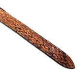 Gucci G-Frame Mother of Pearl Dial Brown Leather Snakeskin Strap Watch For Women - YA147402