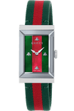 Gucci G-Frame Mother of Pearl Dial Two Tone Nylon Strap Watch For Women - YA147404