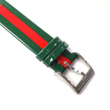Gucci G Frame Quartz Green & Red Mother of Pearl Dial Multicolor Leather Strap Watch For Women - YA147408