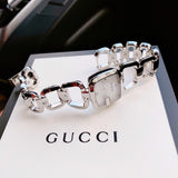Gucci G Gucci Diamonds Mother of Pearl Dial Silver Steel Strap Watch For Women - YA125502