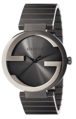 Gucci G Interlocking Quartz Grey Dial Grey Steel Strap Watch For Men - YA133210