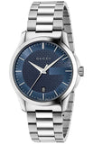Gucci G Timeless Blue Dial Silver Steel Strap Watch For Men - YA126440