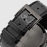 Gucci G Timeless Chronograph Black Dial Black Leather Strap Watch For Men - YA126244