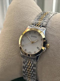 Gucci G Timeless Diamonds Mother of Pearl Dial Two Tone Mesh Bracelet Watch for Women - YA126513