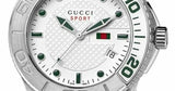 Gucci G Timeless Silver Dial Silver Steel Strap Watch For Men - YA126232
