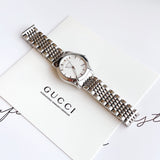 Gucci G Timeless Silver Dial Silver Steel Strap Watch For Women - YA126501