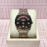Gucci Grip Quartz Silver Dial Silver Steel Strap Watch For Women - YA157438