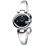 Gucci Guccisima Quartz Black Dial Silver Steel Strap Watch For Women - YA134501