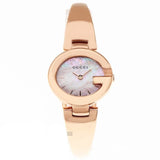 Gucci Guccisima Quartz Mother of Pearl White Dial Rose Gold Steel Strap Watch for Women - YA134512