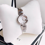 Gucci Guccissima Quartz Silver Dial Silver Steel Strap Watch For Women - YA134511