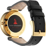 Gucci Interlocking G Grammy Special Edition Black Dial Black Leather Strap Watch for Women - YA1333121