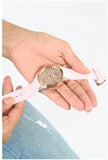 Guess Clarity Gold Dial Pink Silicone Strap Watch for Women - GW0109L2