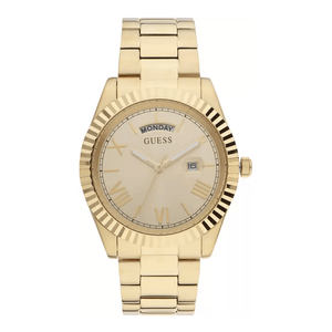 Guess Connoisseur Gold Dial Gold Steel Strap Watch for Men - GW0265G2