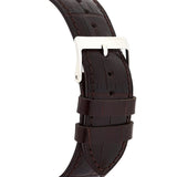 Guess Delancy Quartz White Dial Brown Leather Strap Watch For Men - W0870G1