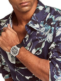 Guess Headline Chronograph Grey Dial Black Rubber Strap Watch for Men - GW0571G1