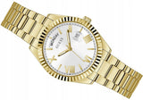 Guess Luna White Dial Gold Steel Strap Watch for Women - GW0308L2