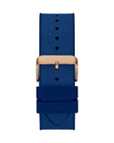 Guess Navigator Chronograph Blue Dial Blue Rubber Strap Watch for Men - GW0264G4