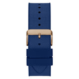 Guess Navigator Chronograph Blue Dial Blue Rubber Strap Watch for Men - GW0264G4