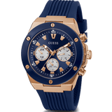 Guess Poseidon Blue Dial Blue Rubber Strap Watch for Men - GW0057G2