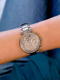 Guess Solstice Diamonds Silver Dial Silver Steel Strap Watch for Women - GW0403L1
