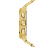 Guess Headliner Multifunction Black Dial Gold Steel Strap Watch For Men - GW0572G2