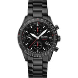 Hugo Boss Aero Black Dial Black Steel Strap Watch for Men - 1513771