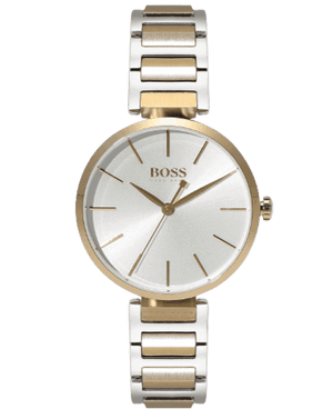 Hugo Boss Allusion Quartz Silver Dial Two Tone Steel Strap Watch For Women - 1502417