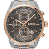 Hugo Boss Grand Prix Chronograph Grey Dial Two Tone Steel Strap Watch for Men - 1514252