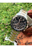 Hugo Boss Here Chronograph Black Dial Two Tone Steel Strap Watch for Men - 1513757