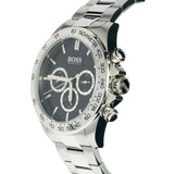 Hugo Boss Ikon Black Dial Silver Steel Strap Watch for Men - 1512965