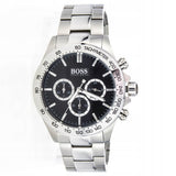 Hugo Boss Ikon Black Dial Silver Steel Strap Watch for Men - 1512965
