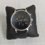 Hugo Boss Integrity Chronograph Black Dial Black Leather Strap Watch for Men - 1513777