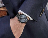 Hugo Boss Jet Blue Dial Gunmetal Mesh Bracelet Watch for Men  - 1513677