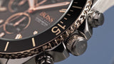 Hugo Boss Ocean Edition Black Dial Two Tone Steel Strap Watch for Men - 1513705