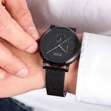 Hugo Boss Oxygen Black Dial Black Mesh Bracelet Watch for Men - 1513636