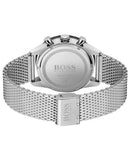 Hugo Boss Pilot Edition Black Dial Silver Mesh Bracelet Watch for Men - 1513886