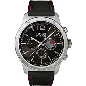 Hugo Boss Professional Black Dial Black Silicone Strap Watch for Men - 1513525