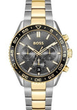 Hugo Boss Runner Chronograph Grey Dial Two Tone Steel Strap Watch for Men - 1514144