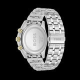 Hugo Boss Skytraveller Chronograph Green Dial Silver Steel Strap Watch for Men - 1514195
