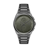 Hugo Boss Steer Chronograph Grey Dial Grey Steel Strap Watch For Men - 1514045