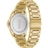 Hugo Boss Strike Blue Dial Gold Steel Strap Watch for Men - 1514172