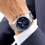 Hugo Boss Strike Blue Dial Gunmetal Grey Steel Strap Watch for Men - 1514175