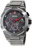 Hugo Boss Supernova Grey Dial Grey Steel Strap Watch for Men - 1513361