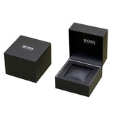 Hugo Boss Trace Chronograph Black Dial Black Leather Strap Watch for Men - 1514003
