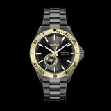 Hugo Boss Troper Chronograph Automatic Black Dial Black Steel Strap Watch for Men - 1514203