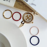Tory Burch Riva Gold Dial Gold Steel Strap Watch for Women - TBW4029