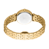 Just Cavalli Chiarezza Snake Core Red Dial Gold Steel Strap Watch for Women - RC5L078M0035