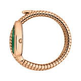 Just Cavalli Cosenza Green Dial Rose Gold Steel Strap Watch for Women - JC1L232M0045