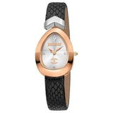Just Cavalli Diversa Snake Silver Dial Black Leather Strap Watch for Women - JC1L321L0065